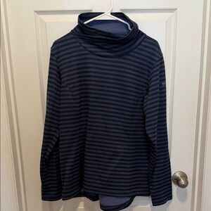Columbia Dark Blue Striped Cowl Neck Top